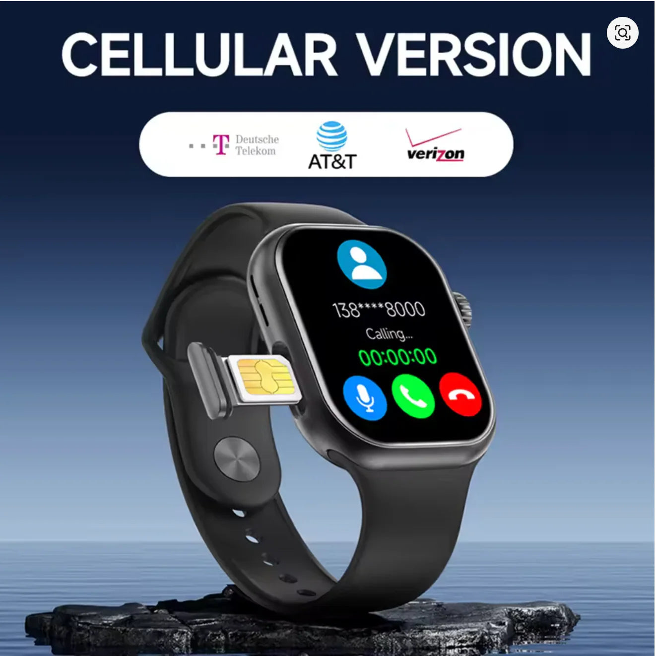 4G AMOLED Hidden Camera Android Watch